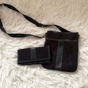 Coach bag with matching wallet